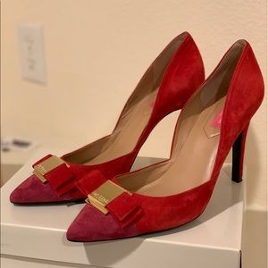 Women's Red & Fuchsia Lulette D'Orsay Pumps